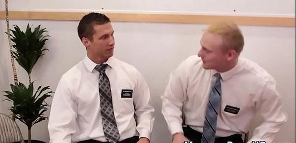  Uniform mormon guy cums
